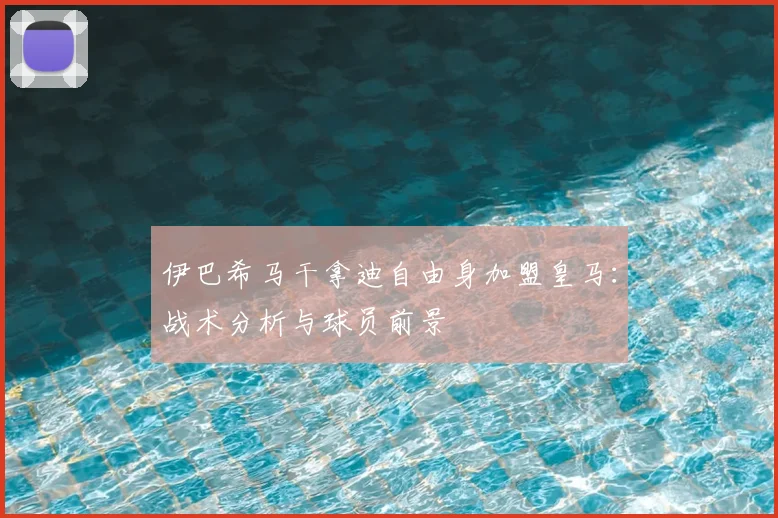 伊巴希马干拿迪自由身加盟皇马:战术分析与球员前景